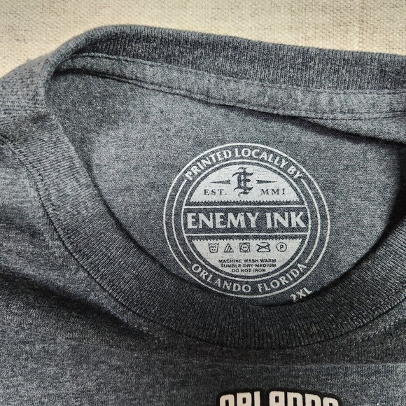 Orlando Magic Mens 2XL T-Shirt Gray Short Sleeve Cotton Houston Rockets - Picture 4 of 12